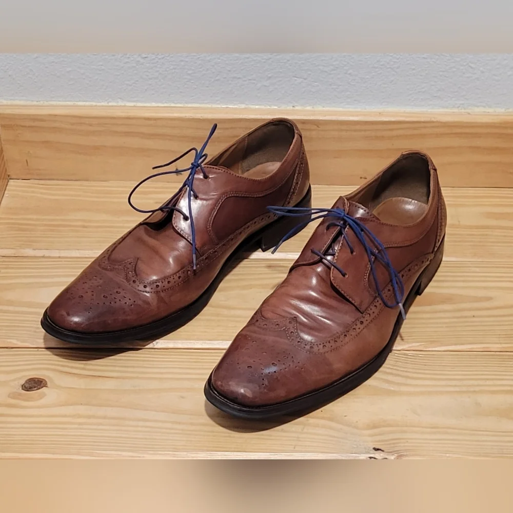 Men's Brown Dress‎ ShoeLace Up Wingtip Brogues Oxford Aldo Size 13 Leather